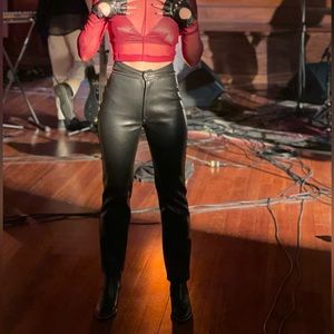 High waist Gaultier Faux Leather Pants